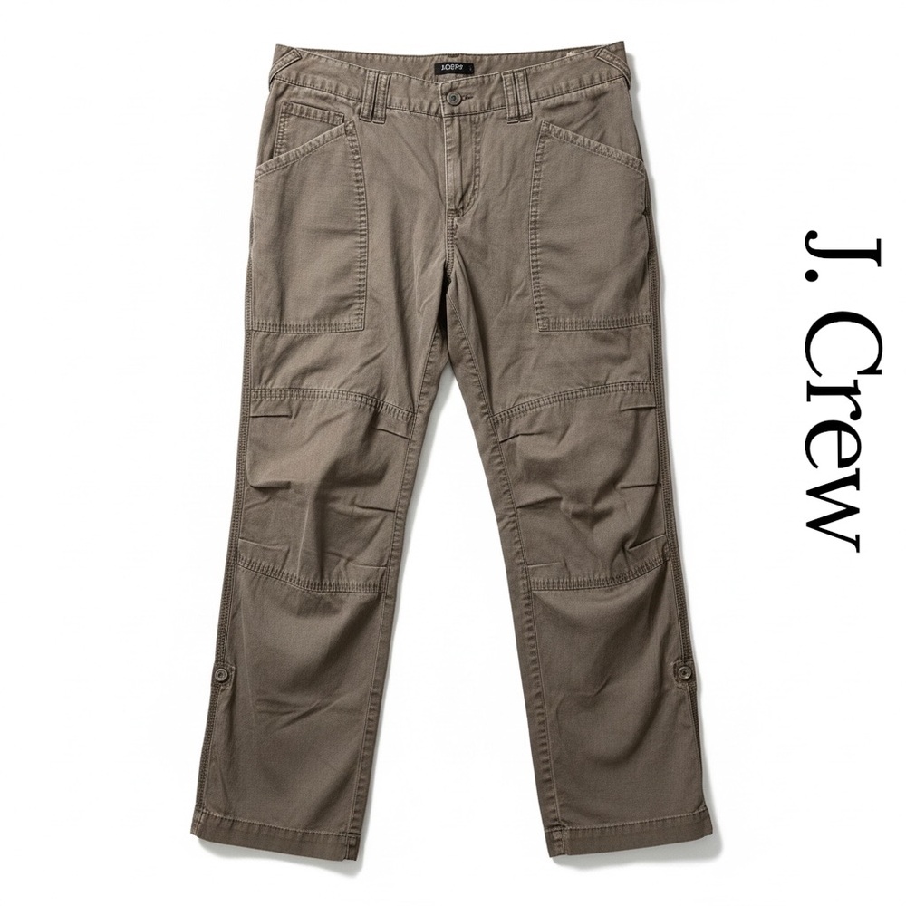 J. Crew Taupe Utility Boot-Cut Pants